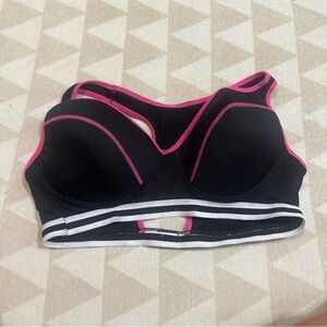 NWOT just intimated black pink Racerback sports bra